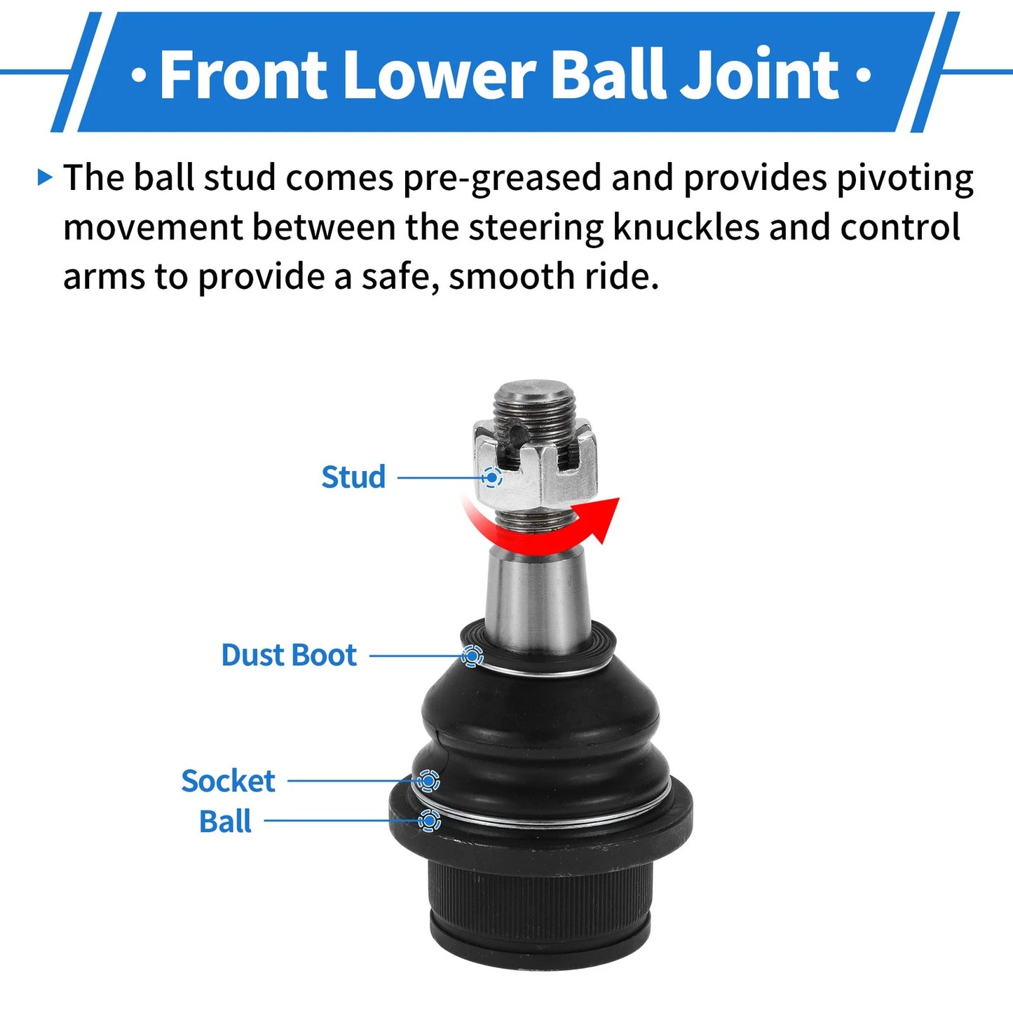 Front Lower Ball Joints for Dodge Ram 1500 (2002-2005)
