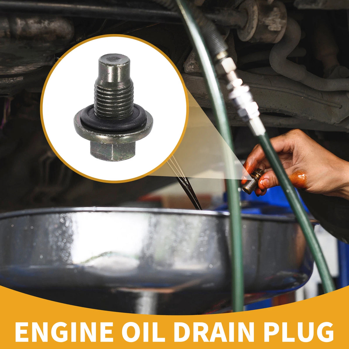 Oil Drain Plug Pan Thread Repair for Ford F-150 Bronze Tone