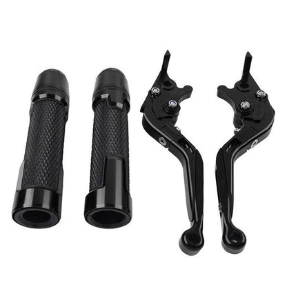 Black Extendable Brake Clutch Lever Grip Set for Thruxton/Street Cup (2016-2023)