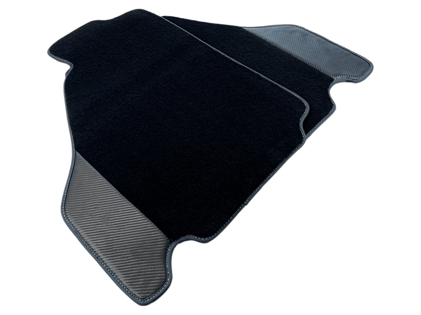 Black Floor Mats for Ferrari F430 2004-2009 Carpet & Carbon Fiber (2004-2009)
