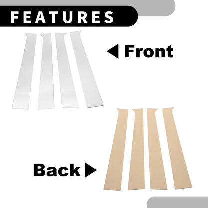 4x Pillar Window Trim Chrome Silver Tone for Dodge Ram 1500 (2002-2008)