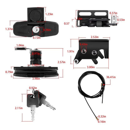 Twist Handle Kit Latches for Leer Truck Caps 100XQ, 100XL, 100XR, TSC700
