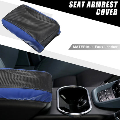 Center Console Armrest Cover Pad for Toyota Corolla Cross (2022) Blue Black