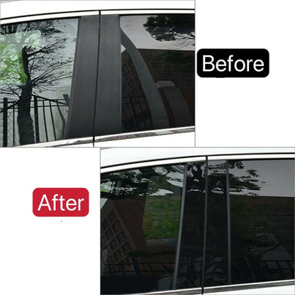 6 x Door Cover Trim Kit Black Pillar Posts for Acura TL (2004-2008)