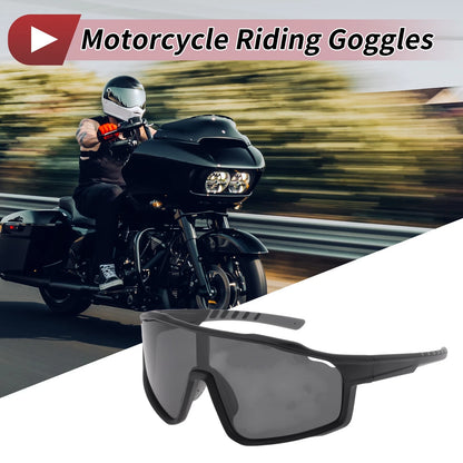 Set Motorcycle Goggles Black Lens Gray Frame Tri-Acetyl Cellulos for Motorcycle