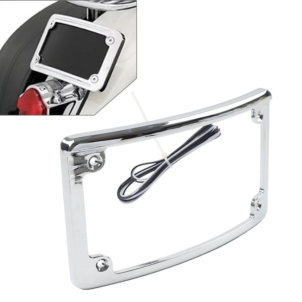 Rear License Plate Frame Bracket with Light for Harley Touring Glide (2009-2023)