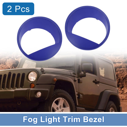 2 x Headlight Trim Bezels for Jeep Wrangler (2007-2018)