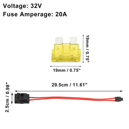 20A Low Profile Mini Fuse Adapter for Cars