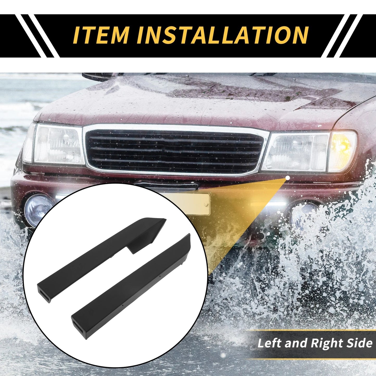 Front Bumper Grille Headlight Filler for Toyota Tacoma (2012-2015)