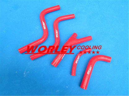 RED Silicone Radiator Hose Kit for Honda CR125R (1987-1988)