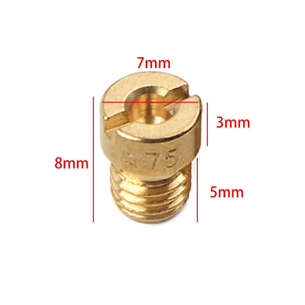 5mm Replacement Carburetor Jets #75-#102 for Dellorto Sha Phbg