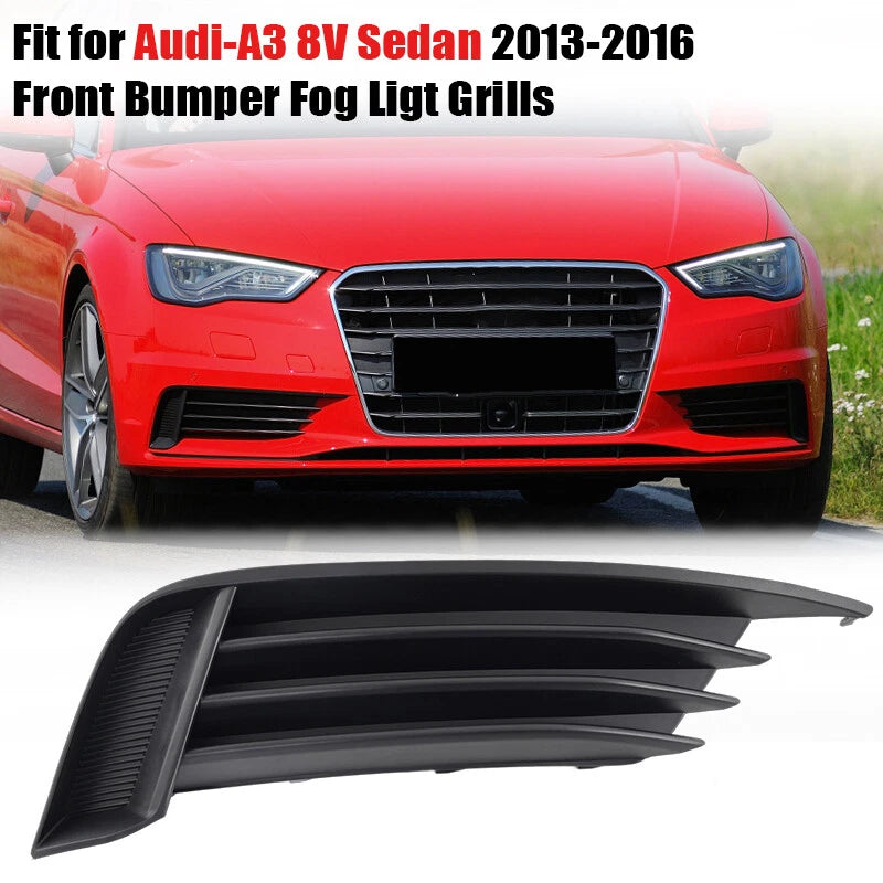RH Bumper Fog Light Grille Cover for Audi A3 8V 2013-2017 Sedan
