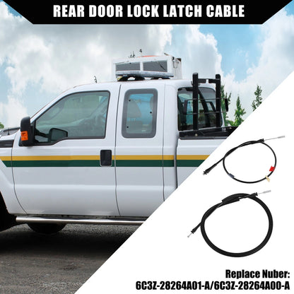 Rear Upper Lower Door Latch Release Cable for Ford Extended Cab (2004-2014)