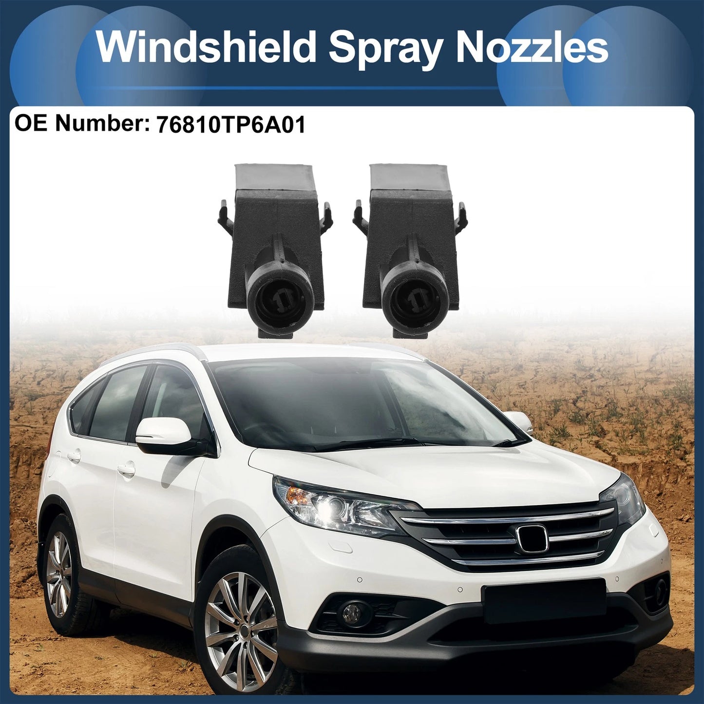 Windshield Washer Nozzle & Fluid Hose for Honda (2016-2023)