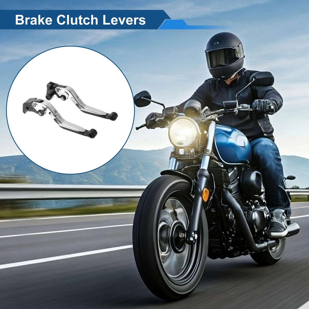 Adjustable Brake Clutch Lever for Yamaha YZF R1 Silver Tone Black End