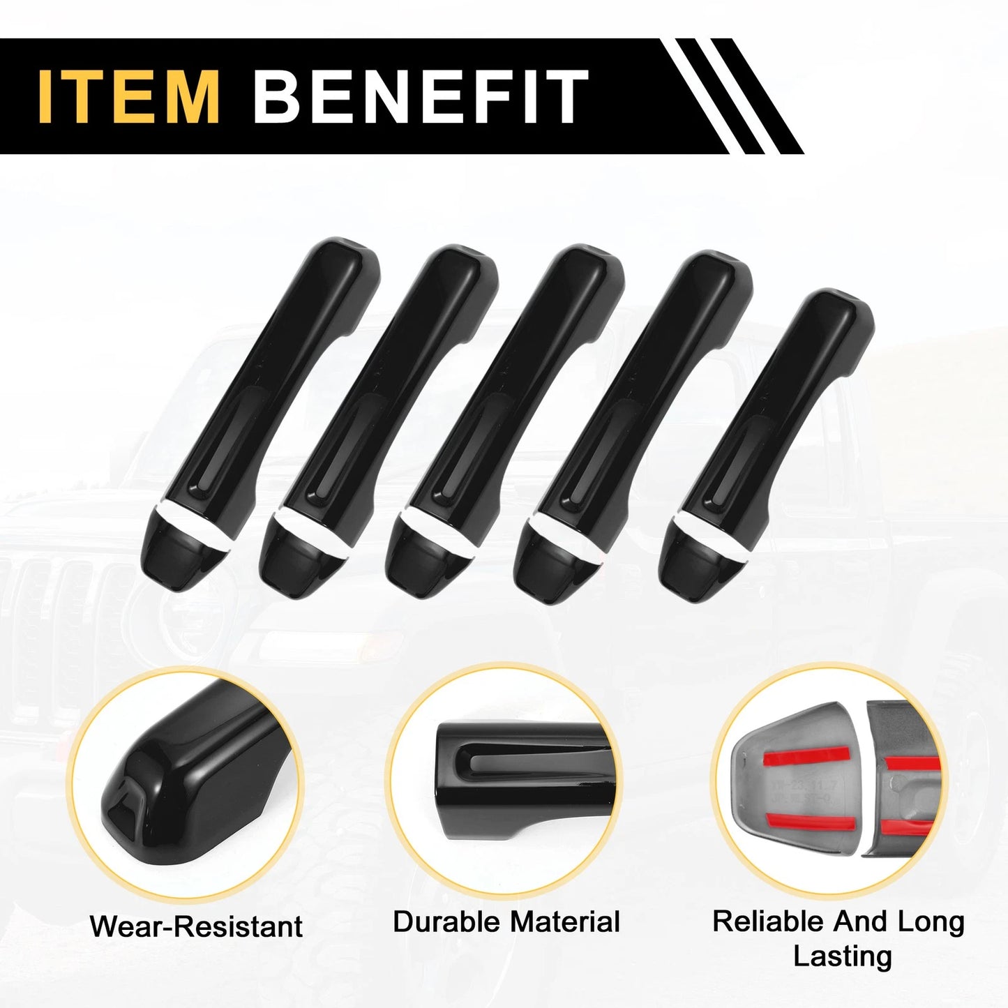 Door Tailgate Handle Cover for Jeep Gladiator JT (2020-2021)