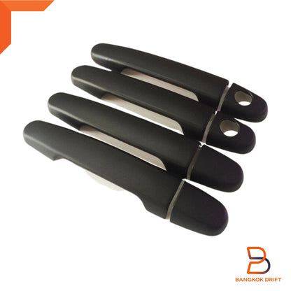 Matte Black 4 Door Handle Cover Trim for Toyota Hilux Vigo Fortuner Yaris (05-15)