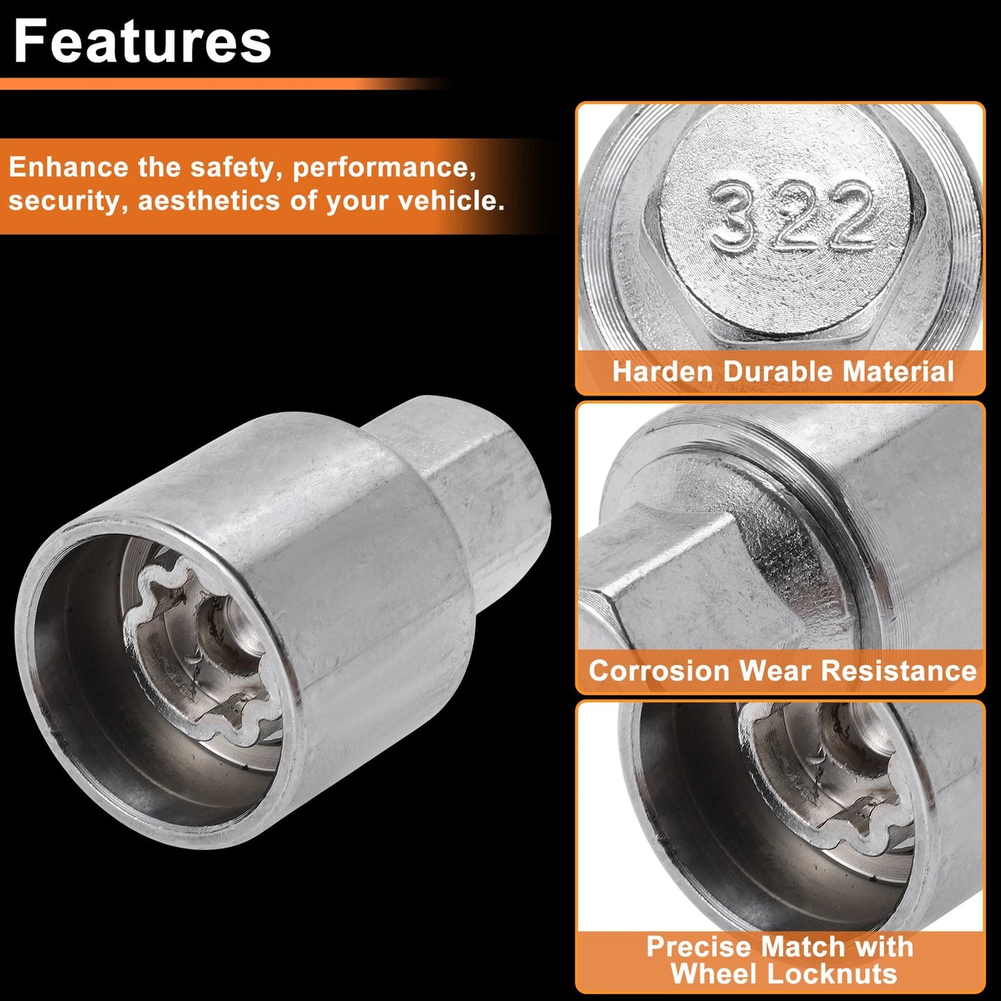 Wheel Lock Lug Nut Key Tool for Mercedes-Benz