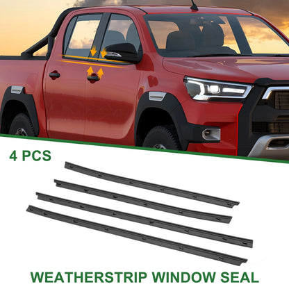 4 x Weatherstrip Window Seal for Toyota Hilux Vigo (2005-2014)