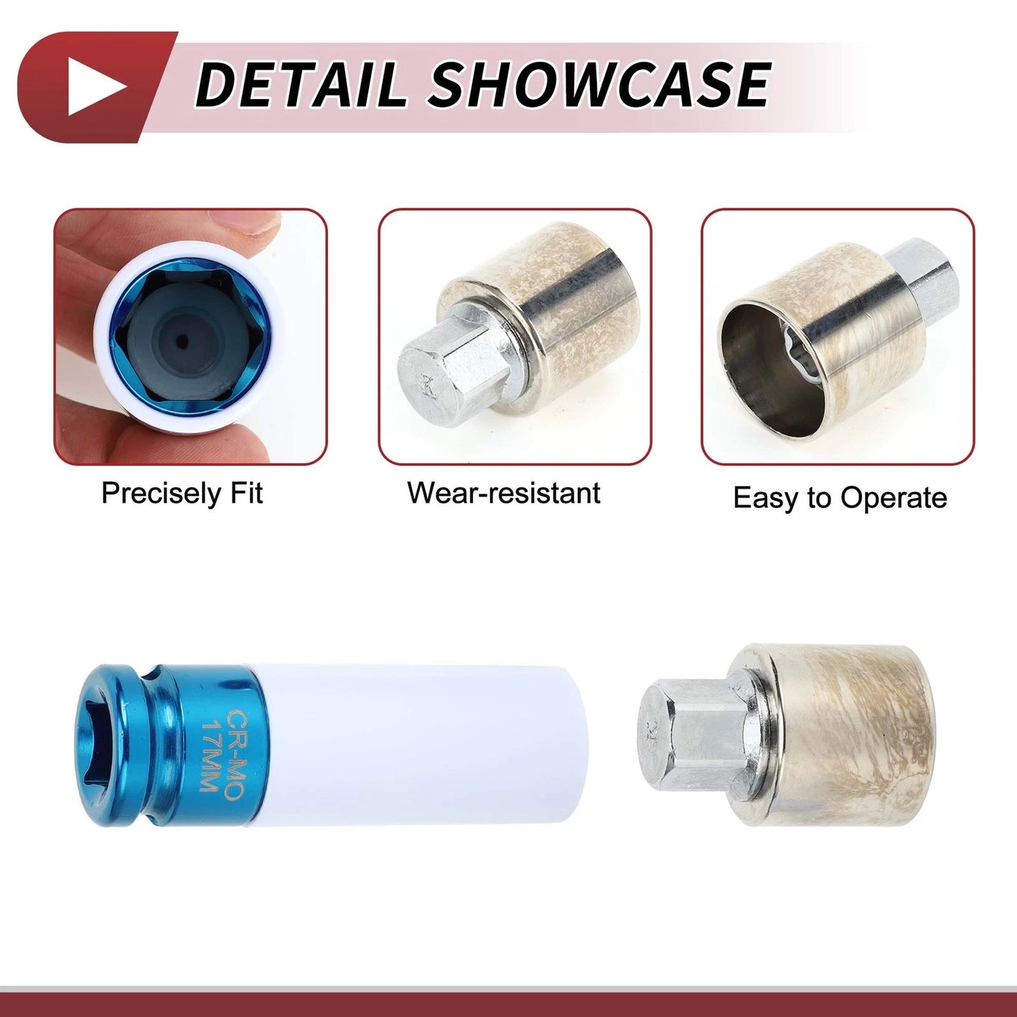 Wheel Lock Lug Nut Type K Anti-theft Key Socket for Land Rover