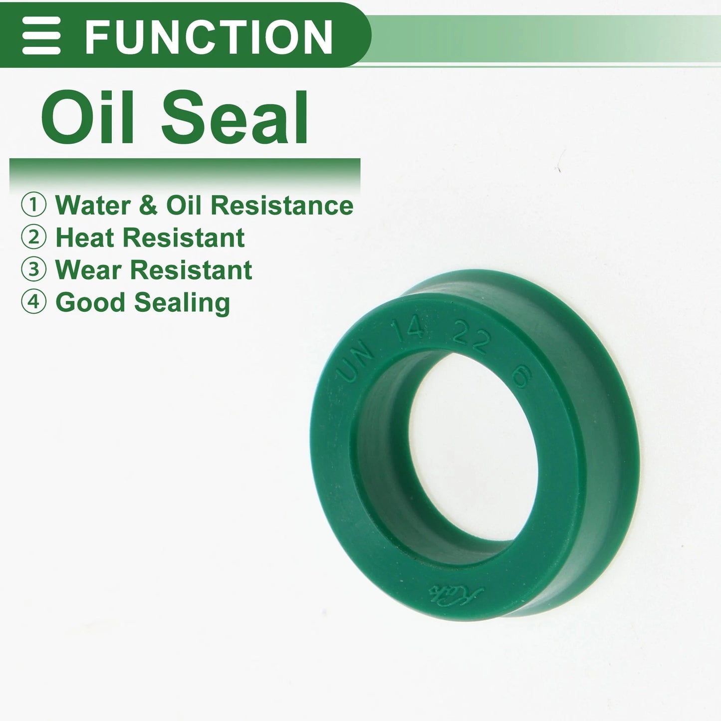 Oil Seal 14x22x6mm TPU Rotary Shaft Seal 5 Pcs for Make Model