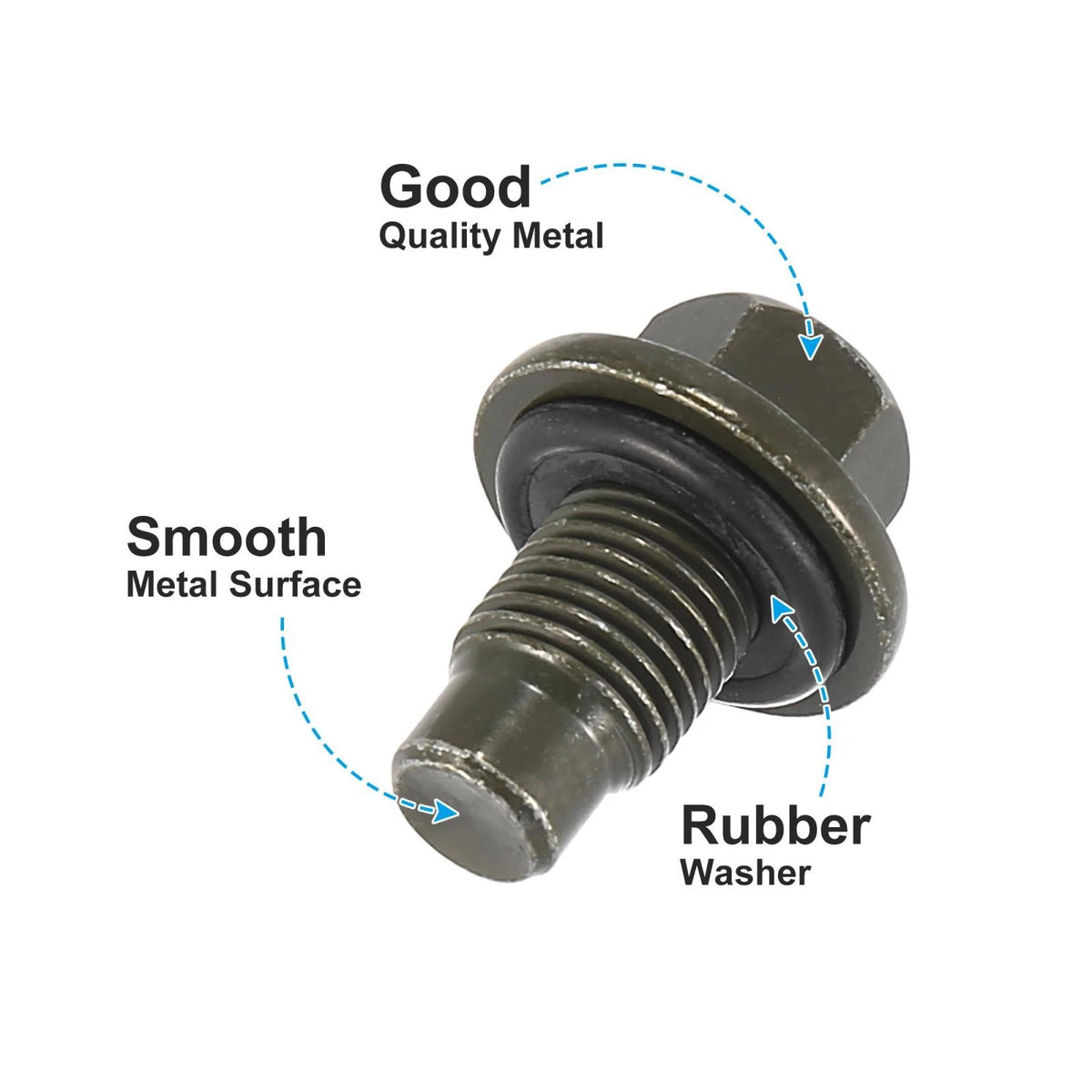 M14 x 1.5 Stainless Steel Engine Oil Drain Plug Screw for Ford