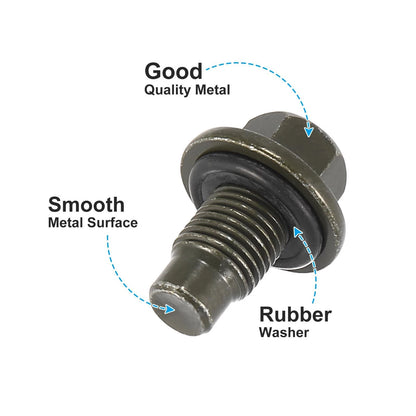 M14 x 1.5 Stainless Steel Engine Oil Drain Plug Screw for Ford