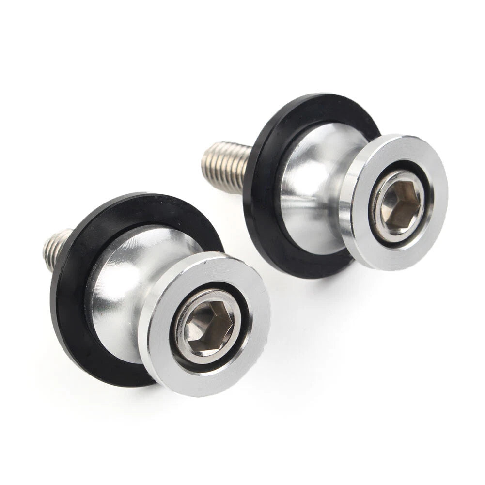 10mm Swingarm Spools for KAWASAKI ZX6R (1998-2011) - Silver Slider Set