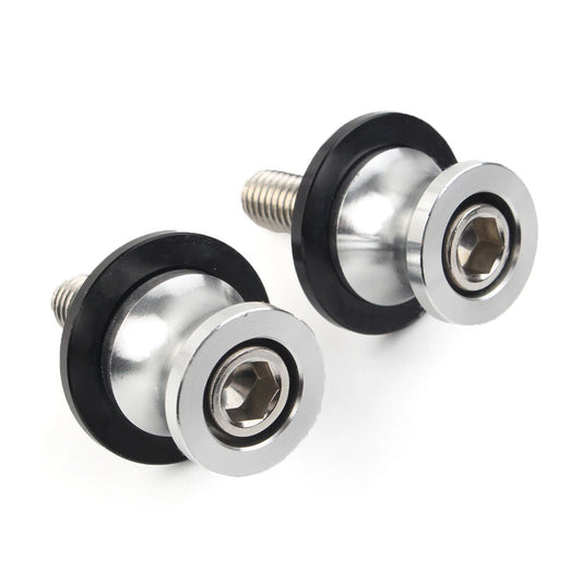 10mm Swingarm Spools for KAWASAKI ZX6R (1998-2011) - Silver Slider Set