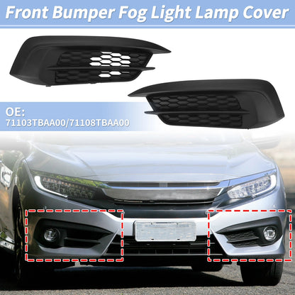 Front Bumper Fog Light Lamp Cover for Honda Civic (2016-2018)