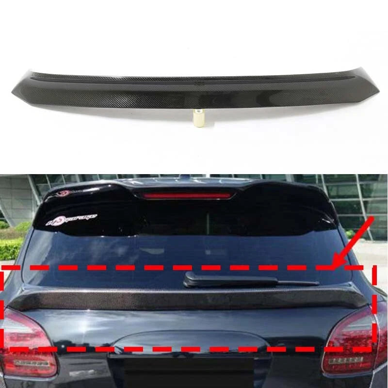 Carbon Fiber Rear Trunk Middle Spoiler Wing for Porsche Cayenne 958.1 2011-14