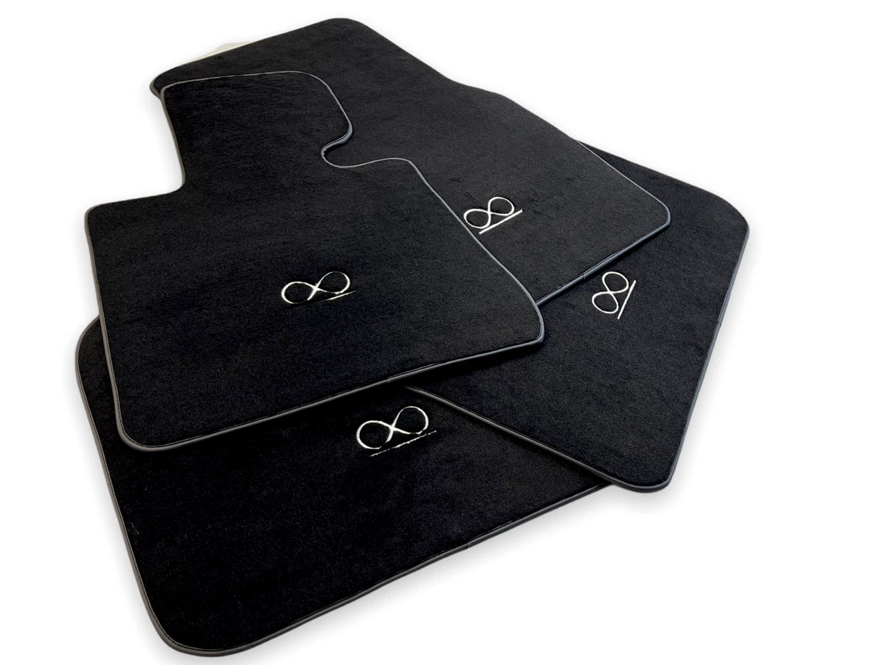 Floor Mats for Rolls Royce Ghost 2010-2019 Black Badge with Fluorescent Logo