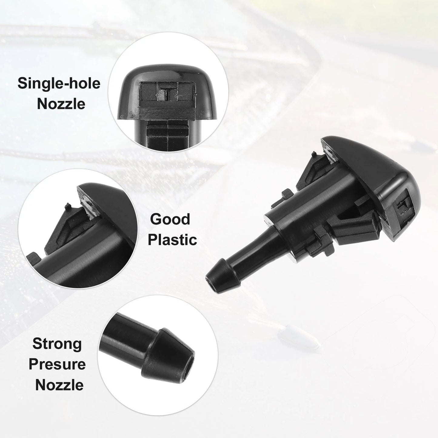 2 x Car Windshield Washer Nozzles for Jeep Compass (2007-2017)