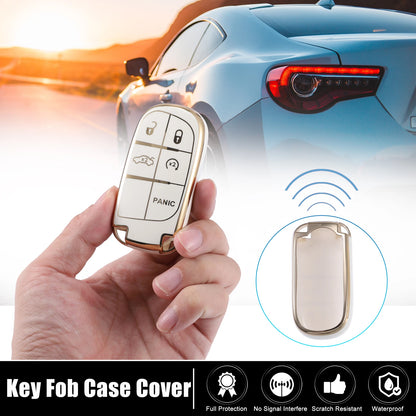 Smart Key Fob Case Cover Set for Jeep Grand Cherokee Renegade (2011-2023)