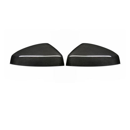 Real Carbon Side Mirror Cover Caps Trim fit For Audi A3 S3 RS3 NO LANE ASSIST
