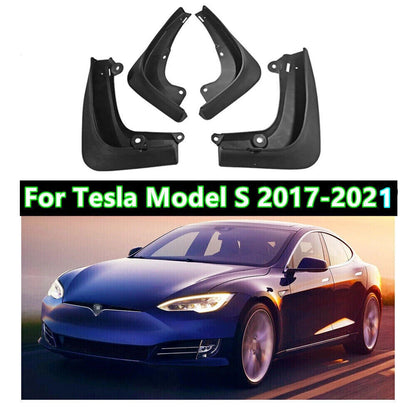4Pcs Car Mud Flaps Splash Guards Fender Mudguard for Tesla Model S (2017-2021)