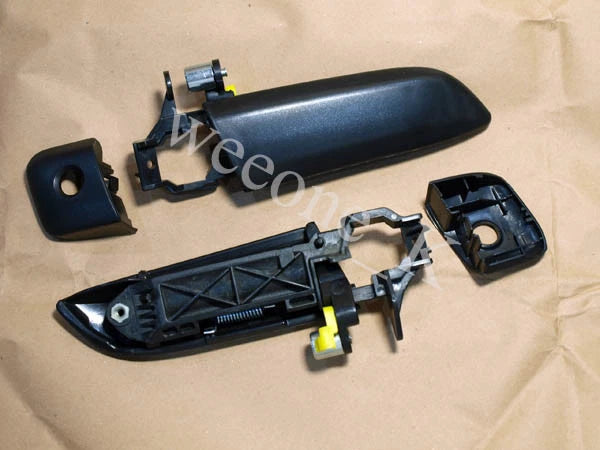 Outside Door Handle 2 x Black for Toyota Hiace Commuter (2005-2018)