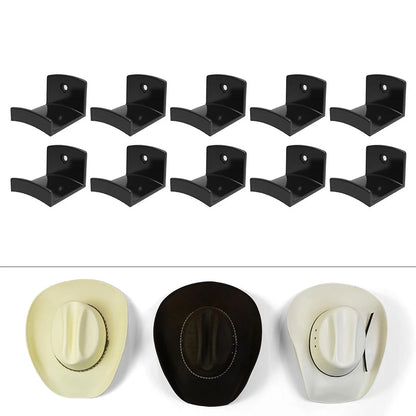 Adhesive Hat Hooks for Wall 10 x Cowboy Hat Rack Wide Brim Hanger
