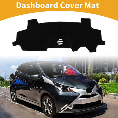 Dashboard Cover Mat Carpet Black for Toyota Aygo (2005–2014)
