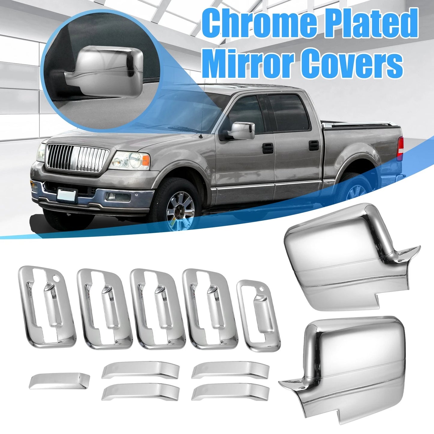Chrome Mirror & Door Handle Covers for Ford F-150