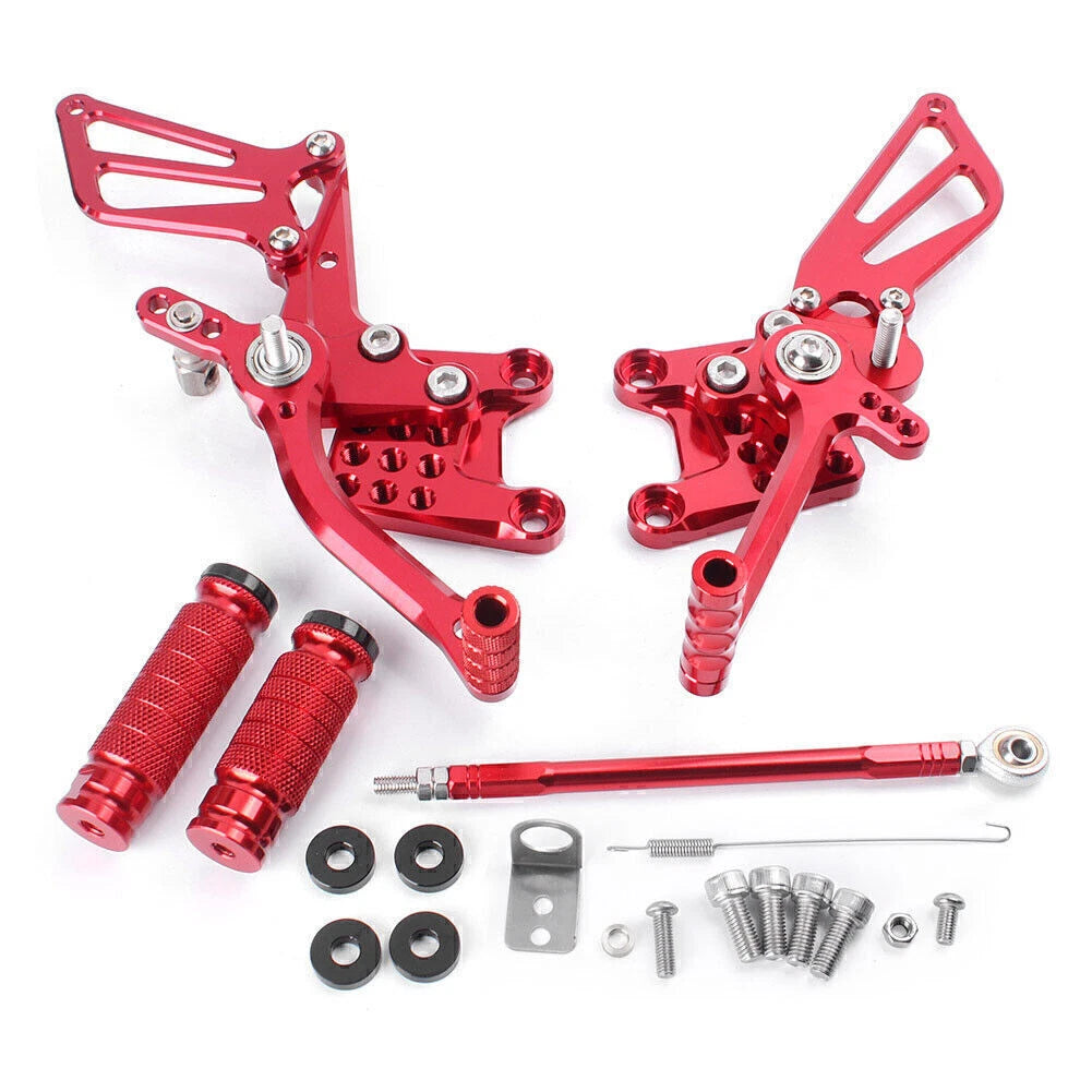 Red Rearsets Foot Pegs for Suzuki GSXR1000 GSXR600 GSXR750 (2000-2005)