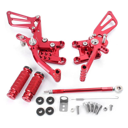 Red Rearsets Foot Pegs for Suzuki GSXR1000 GSXR600 GSXR750 (2000-2005)
