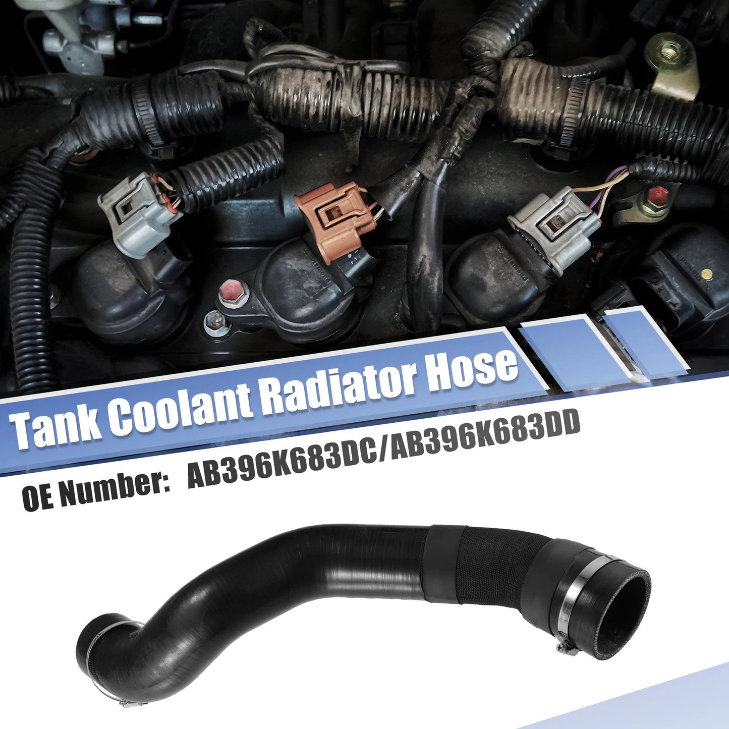 Heater Hose Radiator Expansion Tank Pipe for Ford (2015-2023)