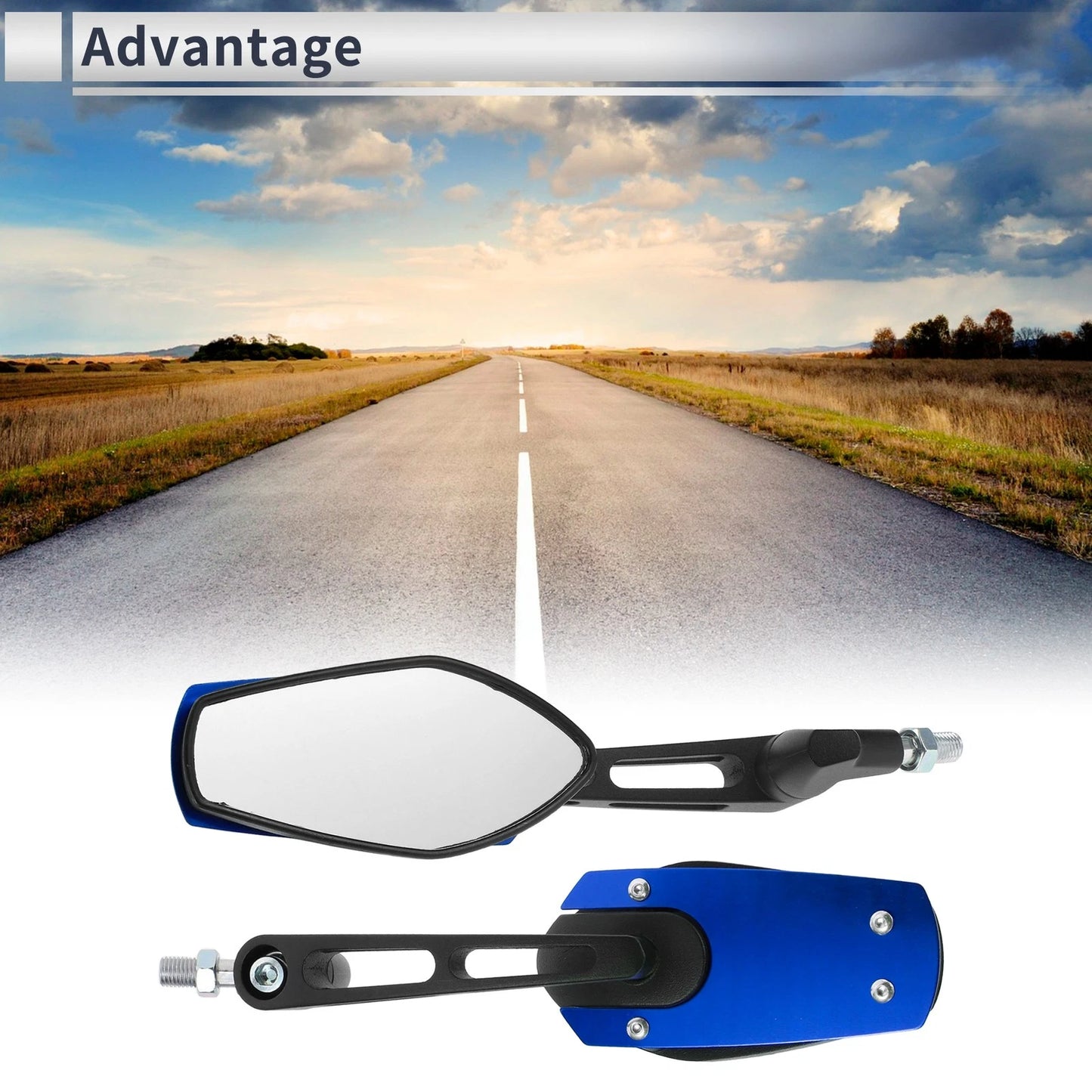 M8/M10 Rear View Mirrors Handlebar Mirror for Motorcycle