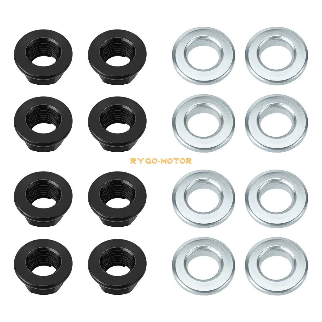16PCS Wheel Lug Flange Nuts Stainless Steel for Yamaha RAPTOR 660 (2001–2005)