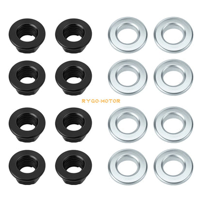 16PCS Wheel Lug Flange Nuts Stainless Steel for Yamaha RAPTOR 660 (2001–2005)