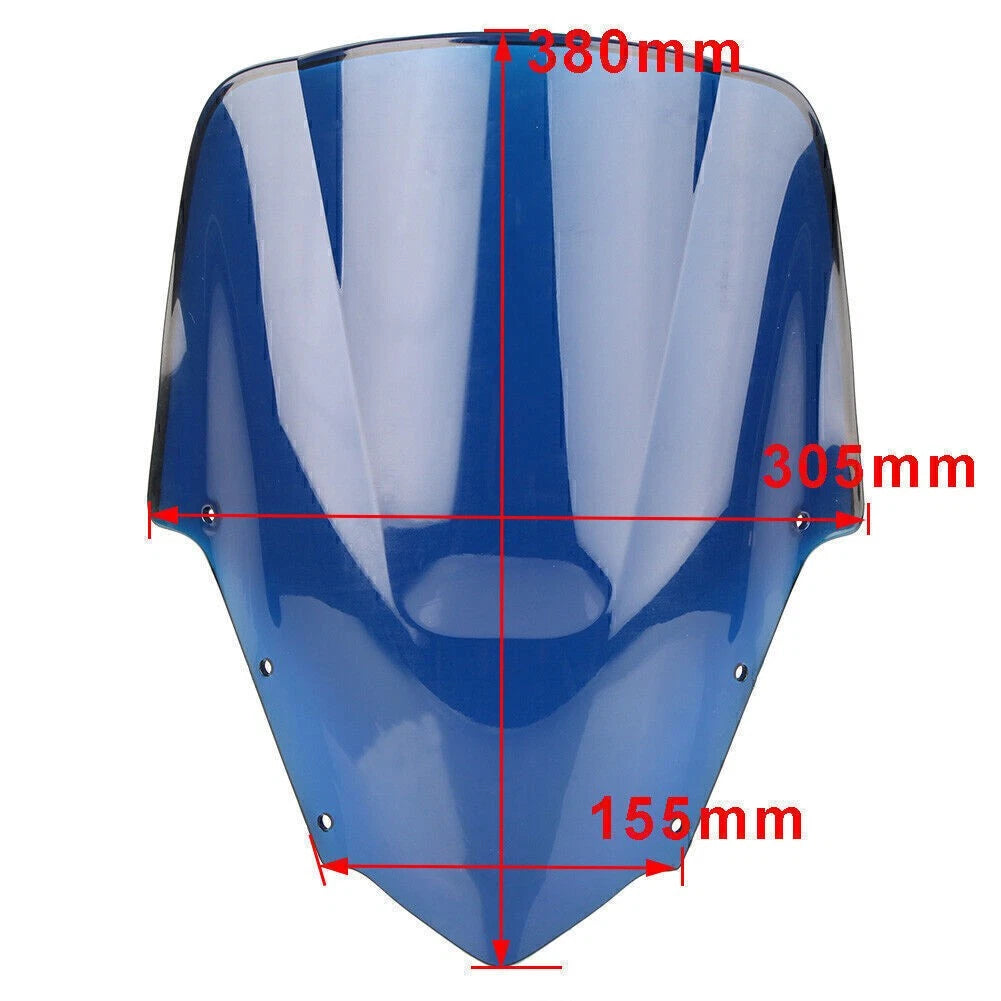 Blue Windshield Double Bubble for Yamaha FZ1S (2006-2011)