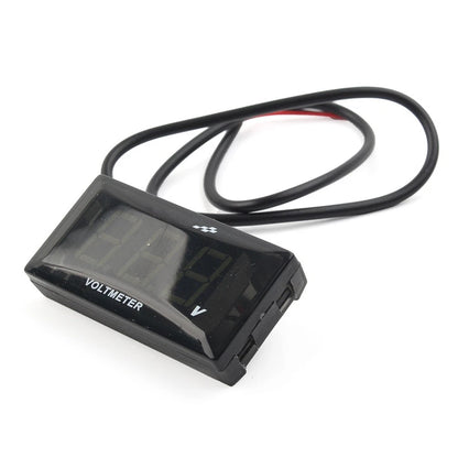12V Digital LED Display Voltmeter Gauge for Motorcycle (No Year Specified)
