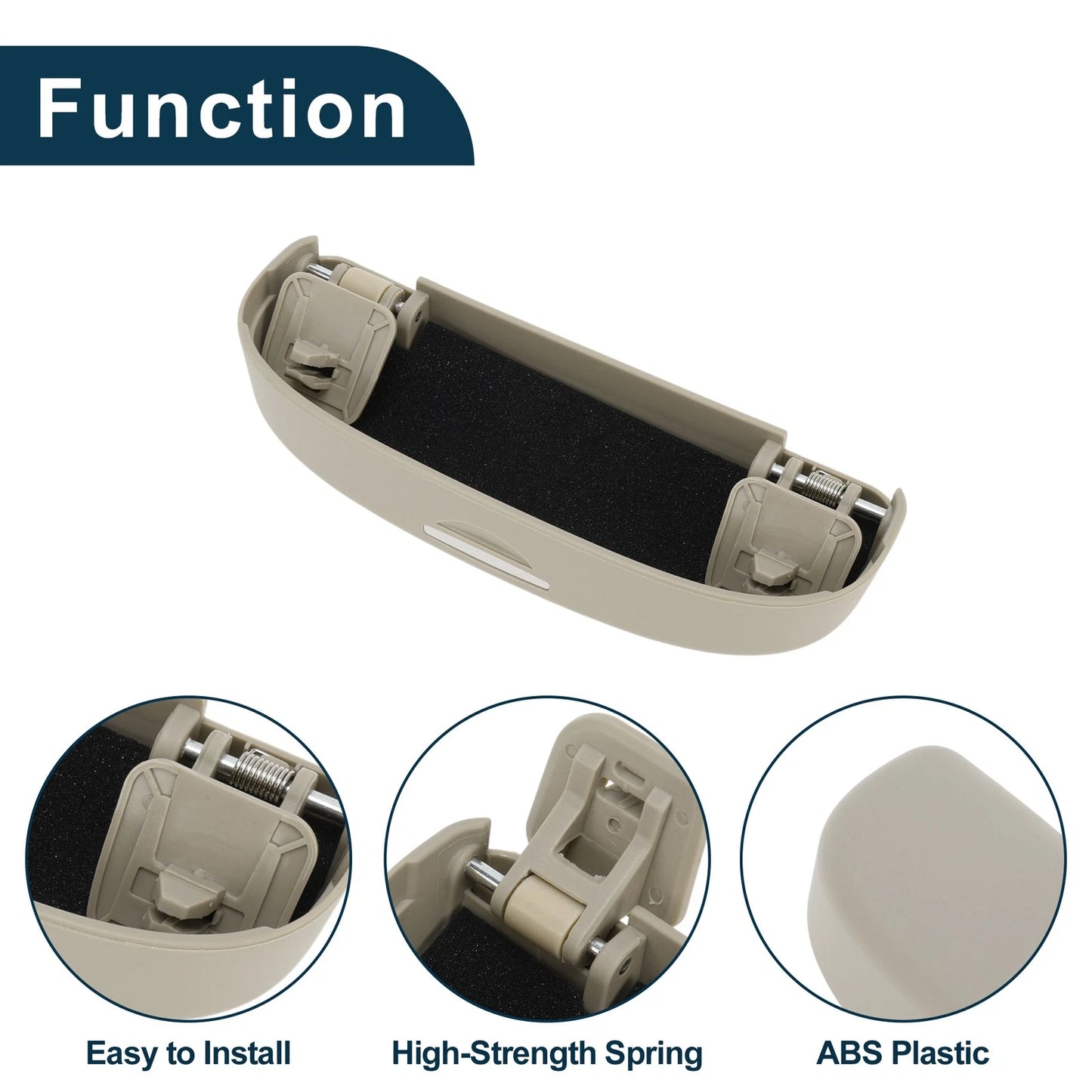 Sunglasses Case for Ford Puma MK2 ST Line X (2020-2025) ABS Beige 1 Set