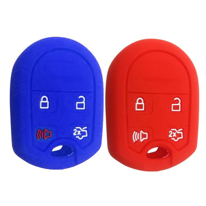 2 x Silicone 4 Button Key Cover Case for Ford Edge, Explorer, F-150, F-250, F-350